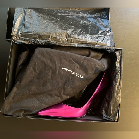 Saint Laurent - Kiki 100 Pump Vitellino Laminato - Picture 4 of 16